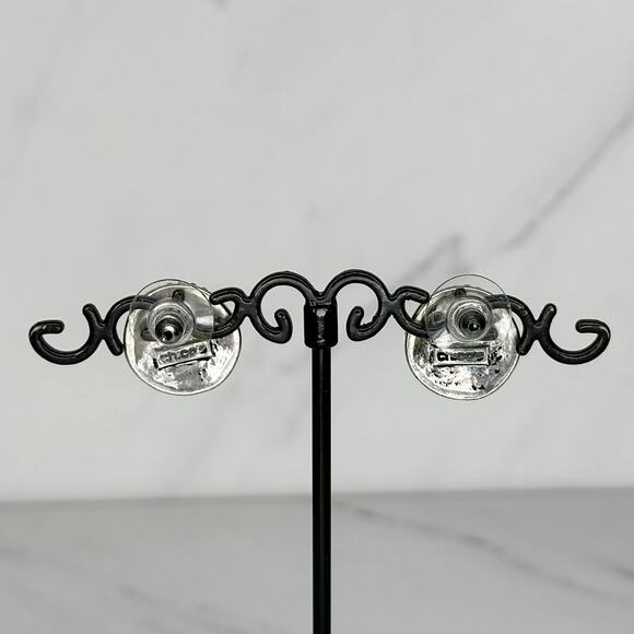 Chico's Rhinestone Studded Stud Earrings Pierced Pair - Picture 7 of 9